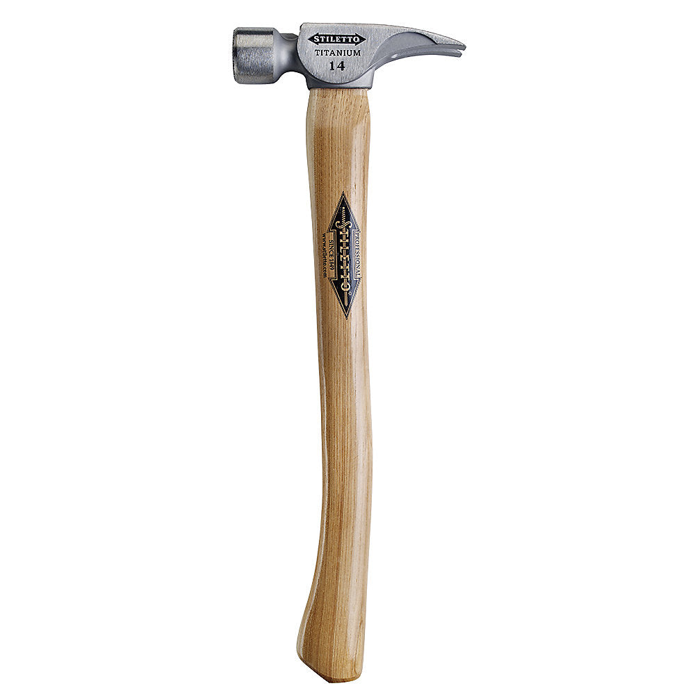 Stiletto TI14MC - 14 oz Titanium Milled Face Hammer with 18 in. Curved Hickory Handle