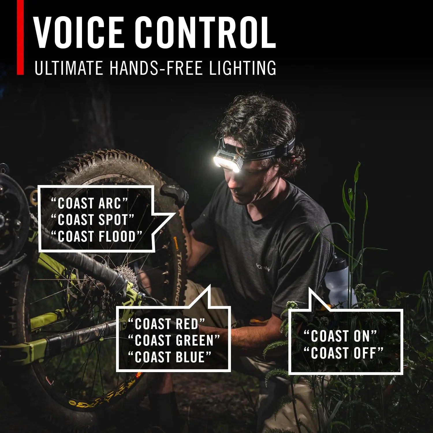 Coast 31108 - RL35R 1,100 Lumen Voice Activated Headlamp