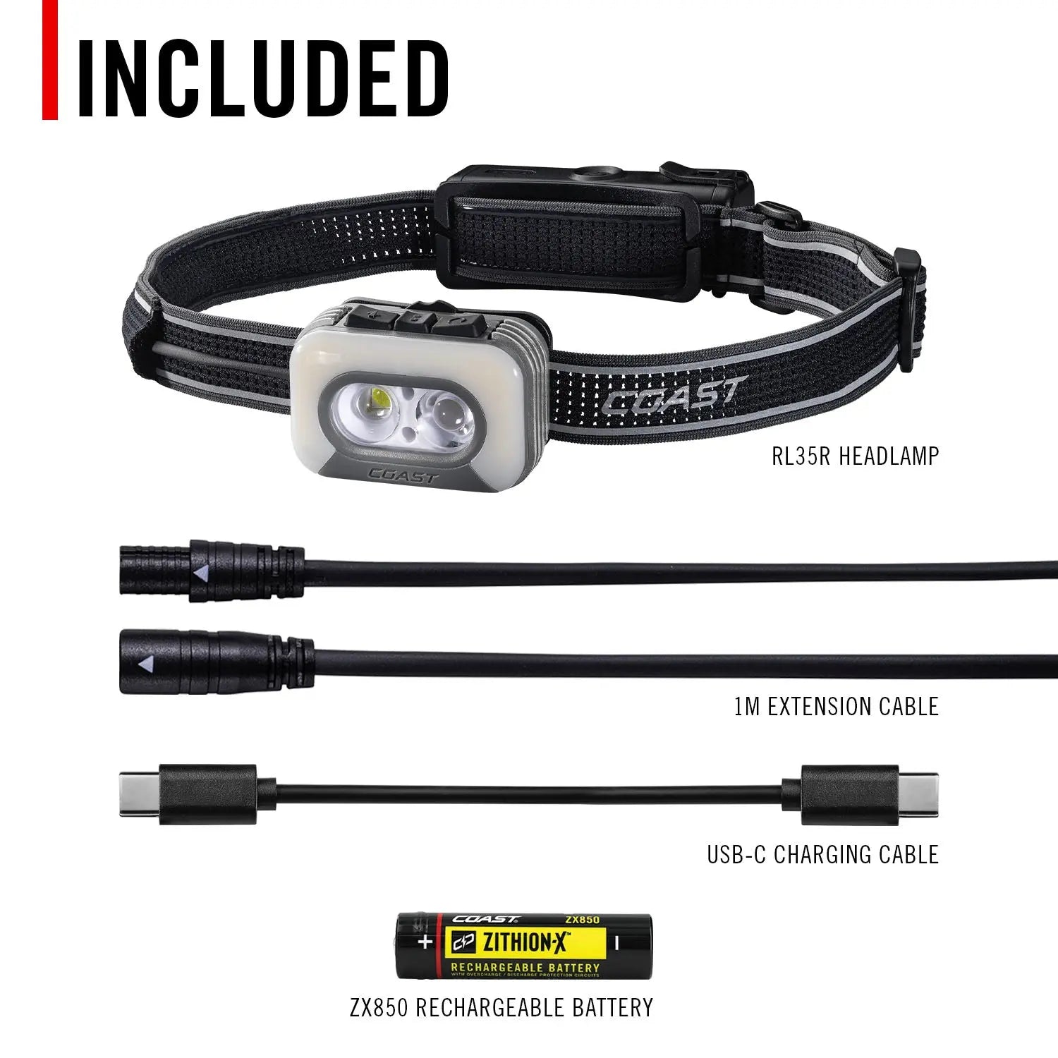 Coast 31108 - RL35R 1,100 Lumen Voice Activated Headlamp
