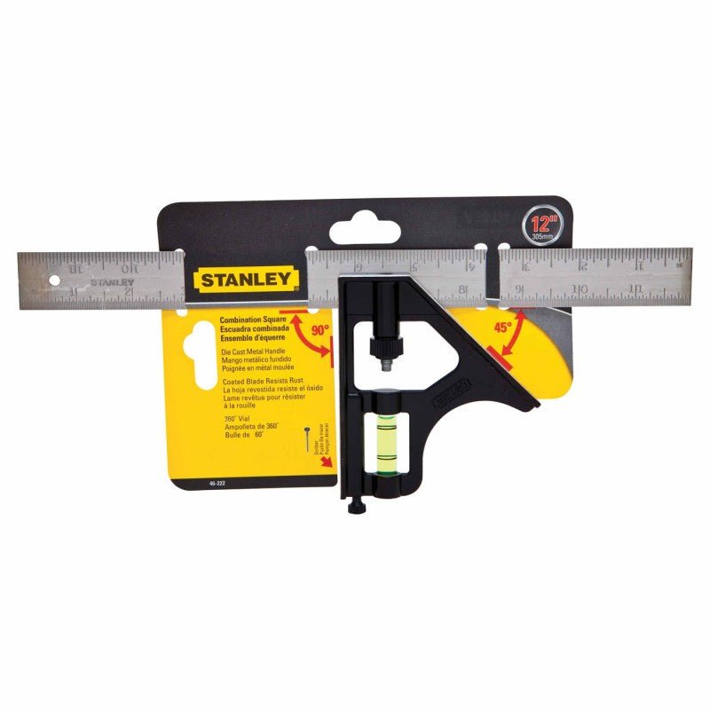 STANLEY 46-222 - 12 IN COMBINATION SQUARE - Wise Line Tools