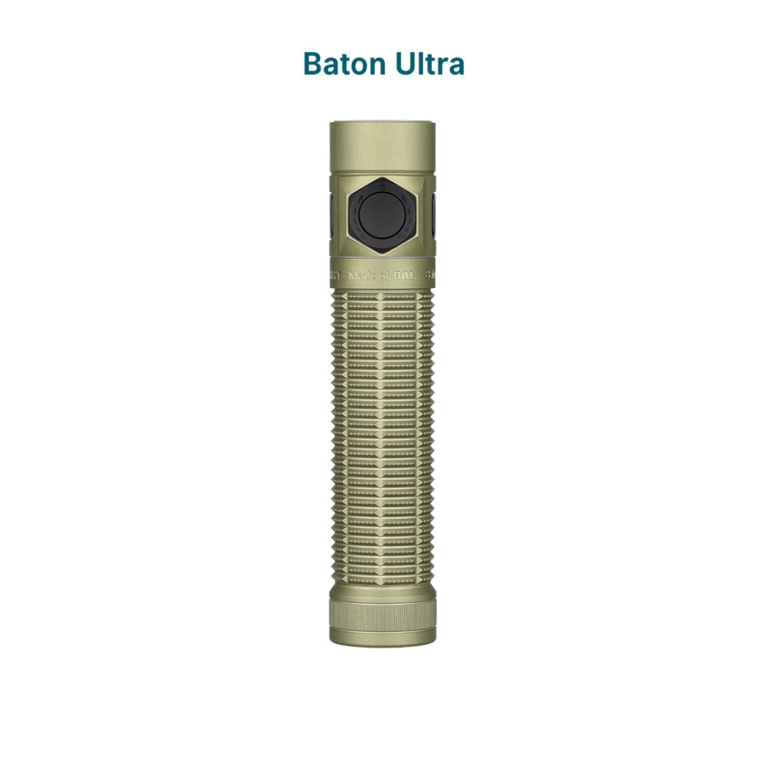 olight compact flashlight Baton Ultra Dual Switch High Lumen EDC Custom Skull Motorcycle Helmet: focused spotlight or combined Sunglass Holder COLOR:Iridium Red