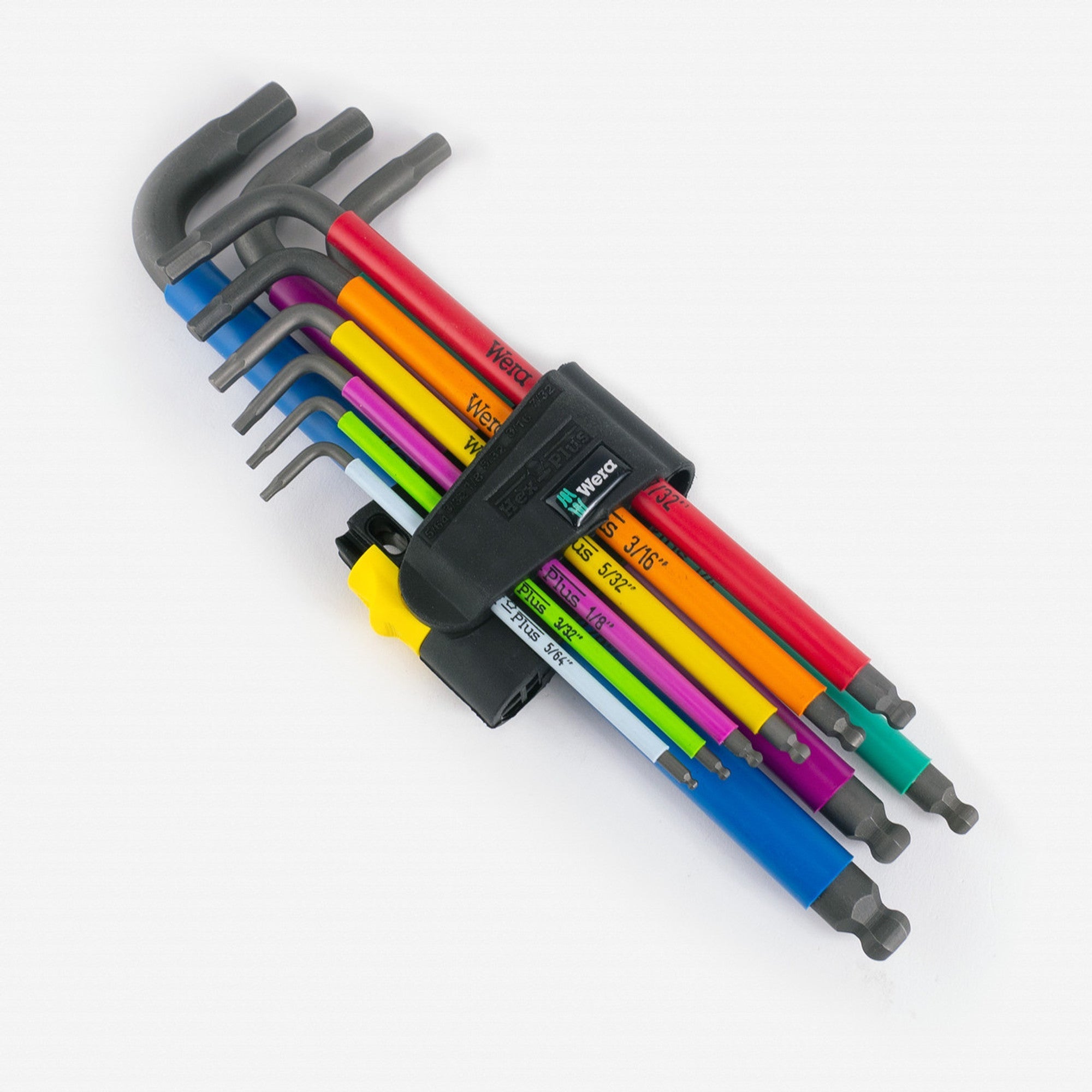 WERA WER-022640 - Multicolor Hex + Ball End Hex SAE L-key Clip Set WERA