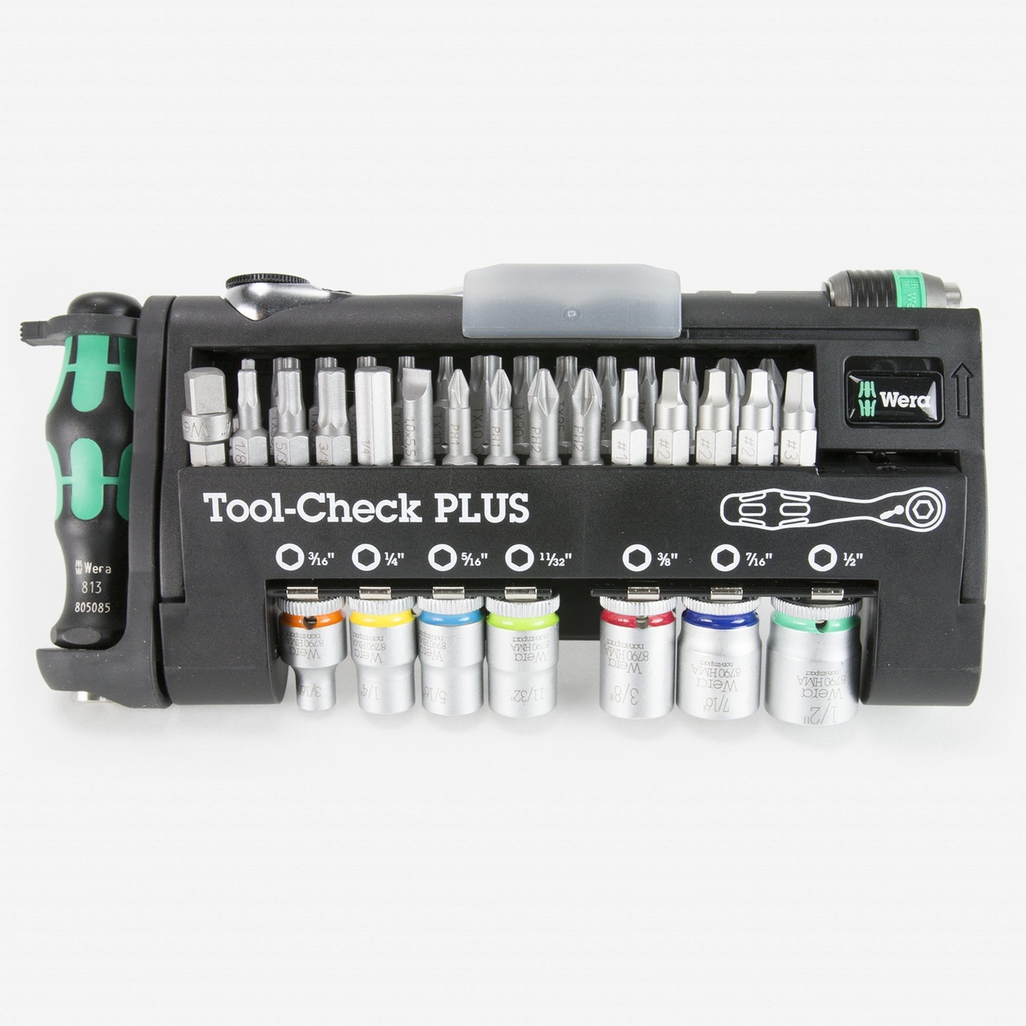 Wera 056491 - Tool-Check Plus Bit Ratchet Set with Sockets - Imperial - Wise Line Tools
