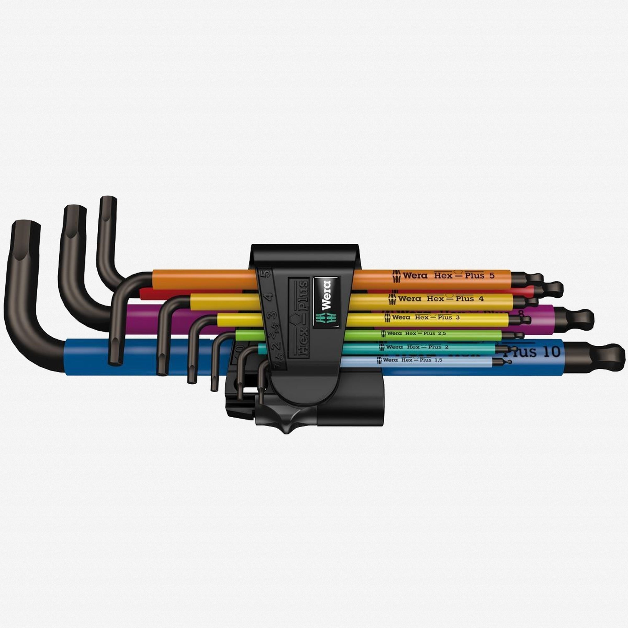 わわわ Wera 073593 - Multicolor Hex + Ball End Hex Metric L-key Clip Set -
