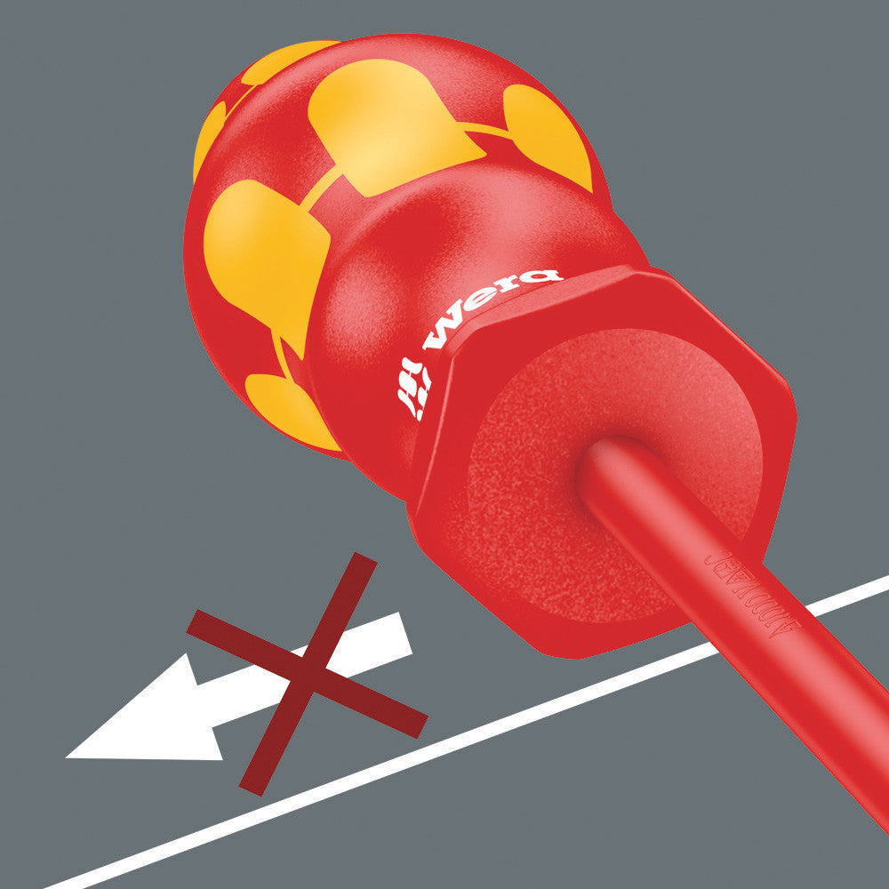 Wera 347777 - VDE Insulated Slotted/Phillips/Square Screwdriver Set + Rack - Wise Line Tools