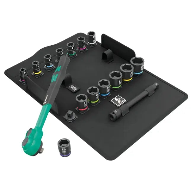 Wera 8100 SB 12 Zyklop 16pc Metric Comfort Ratchet Set - 005530 WERA
