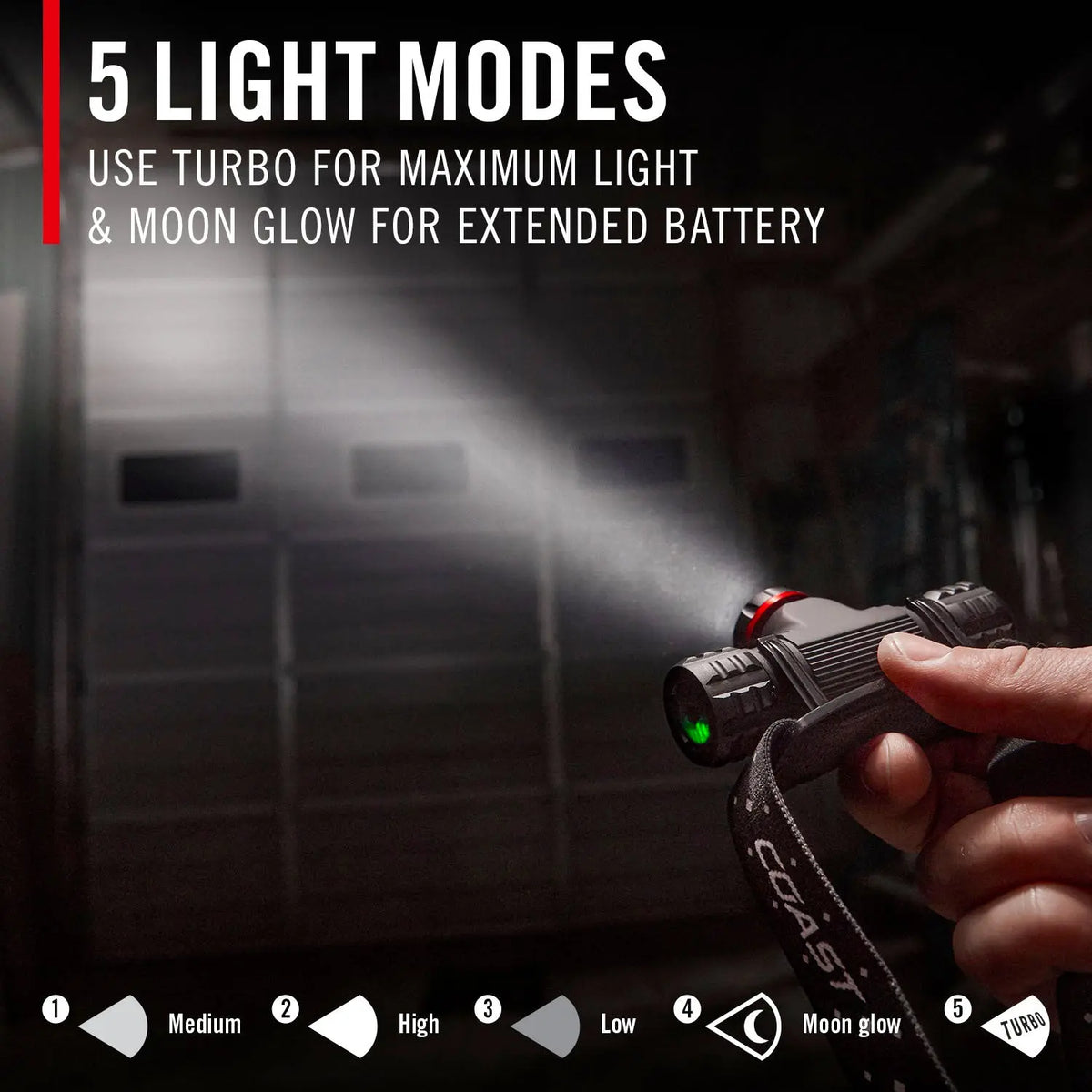 Coast XPH30R - 1,500 Lumen Rechargeable Headlamp