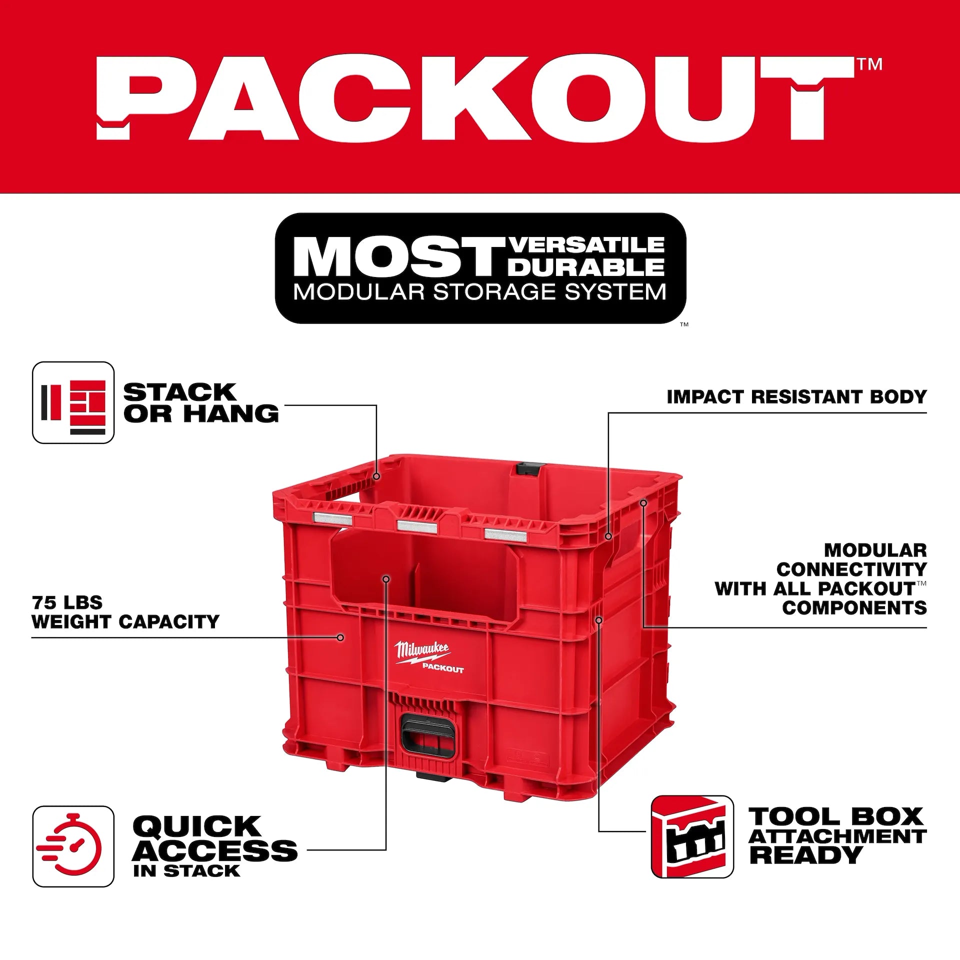 Milwaukee 48-22-8439 - PACKOUT™ XL Crate
