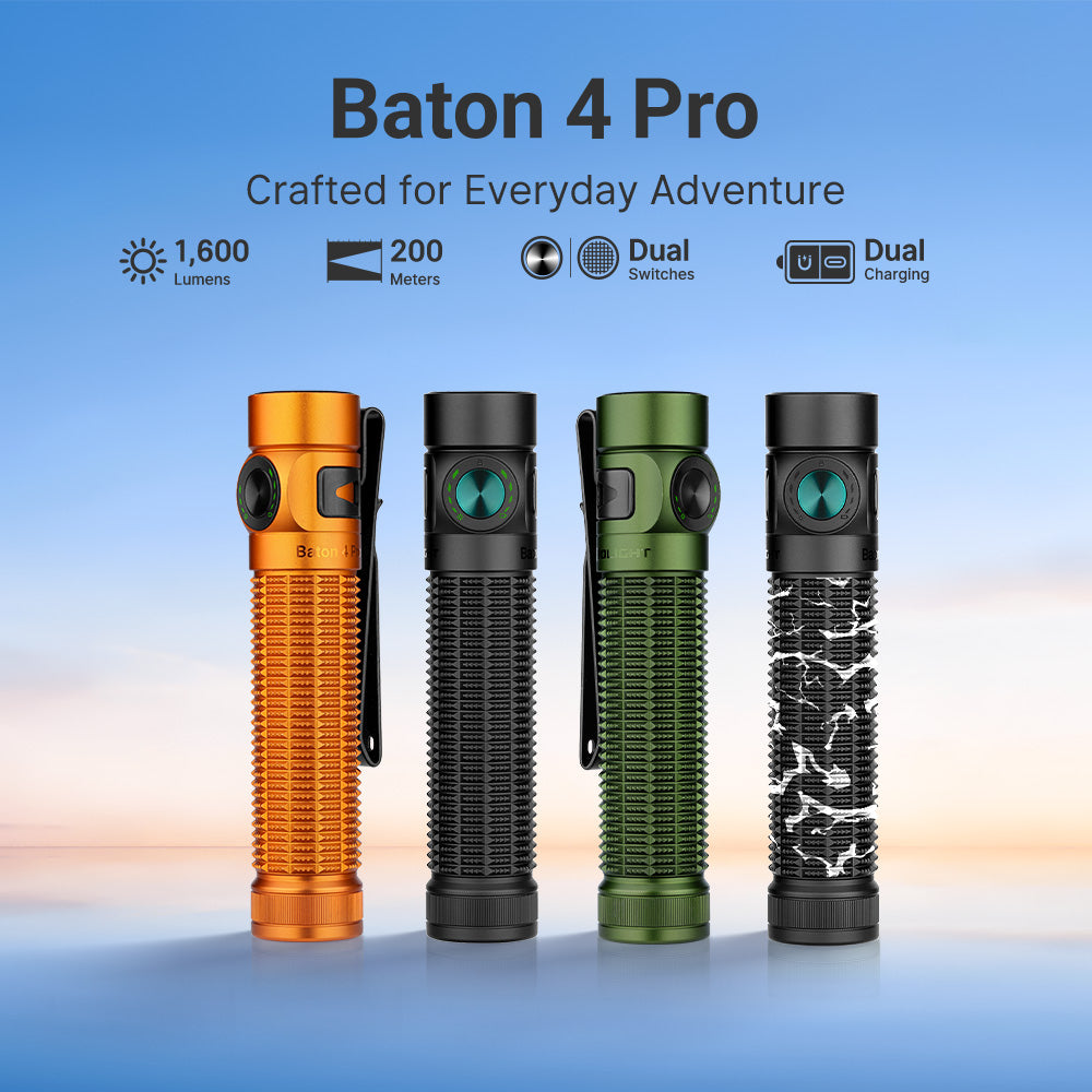 Olight Baton 4 Pro Dual Switch High Lumen Compact EDC Flashlight