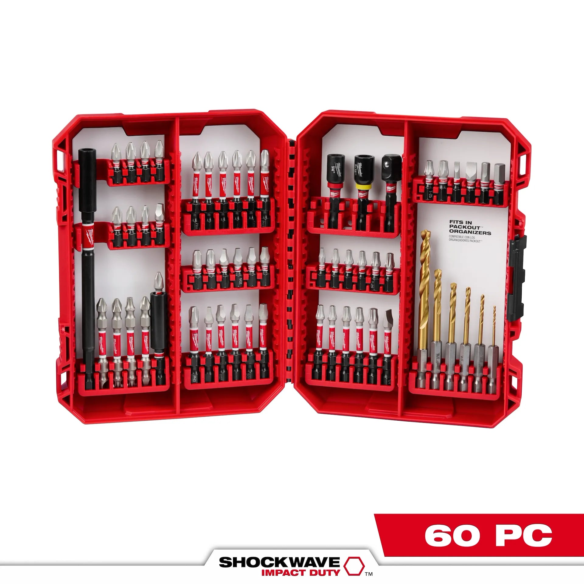 Milwaukee 48-32-4097 - 60PC SHOCKWAVE Impact Duty Drill & Drive Set