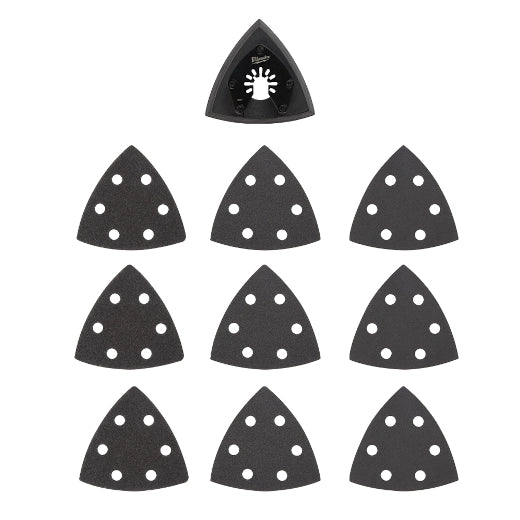 Milwaukee 49-25-2009 - 3-1/2" Triangle Sanding Kit 1 Pad/9pk Sandpaper