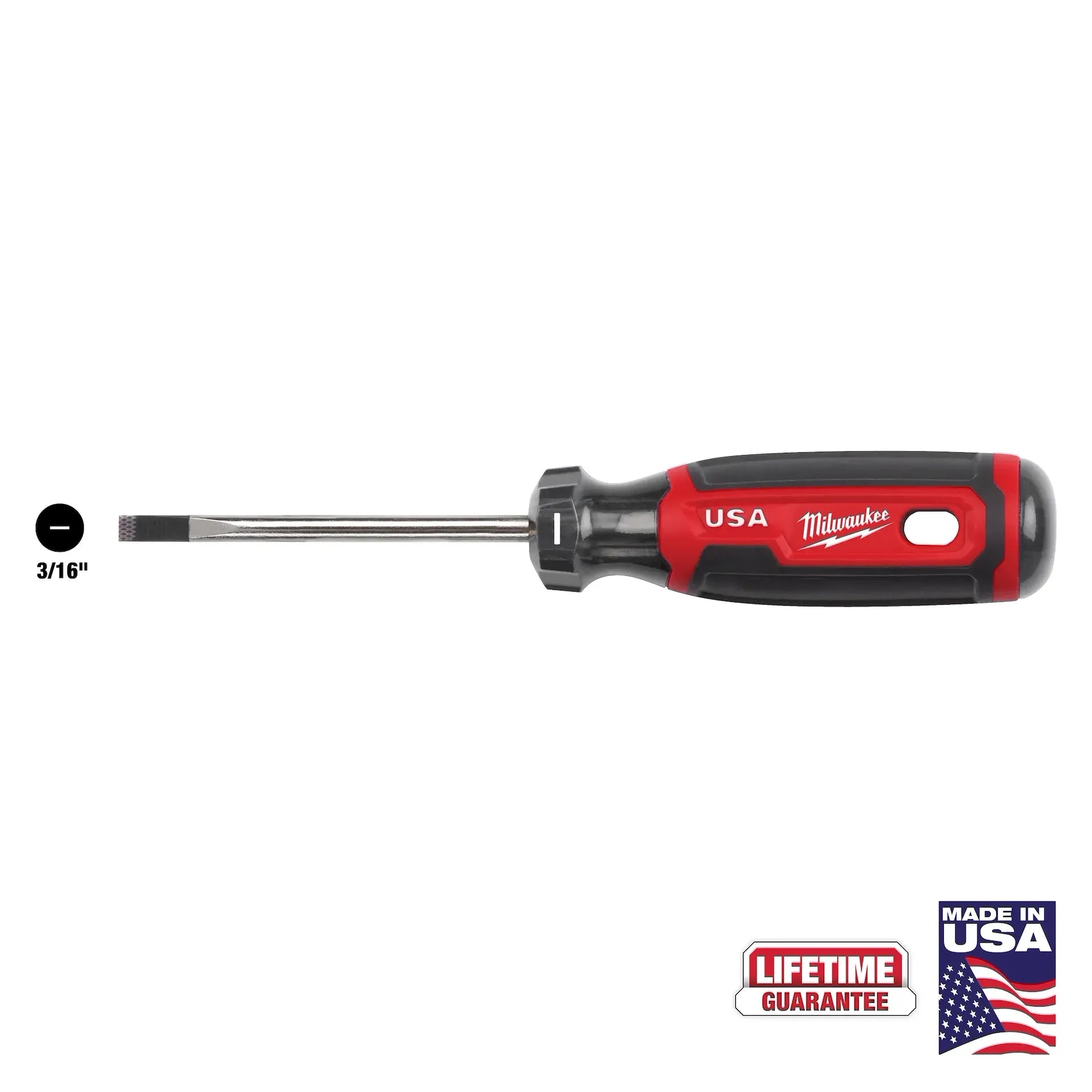 Milwaukee MT211 - 3/16" Cabinet 3" Cushion Grip Screwdriver (USA)