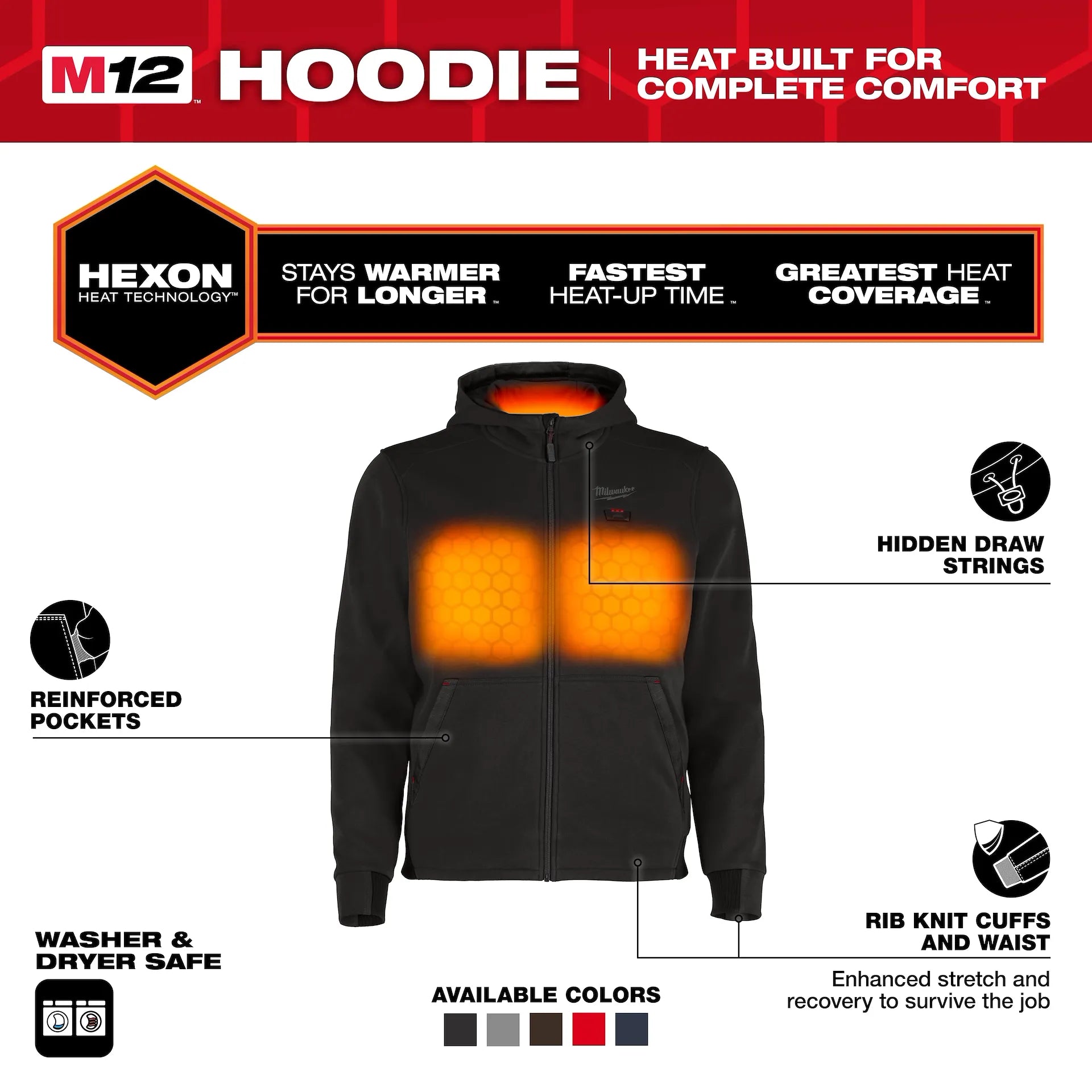 Milwaukee Men's Black Heated Jacket Kit
