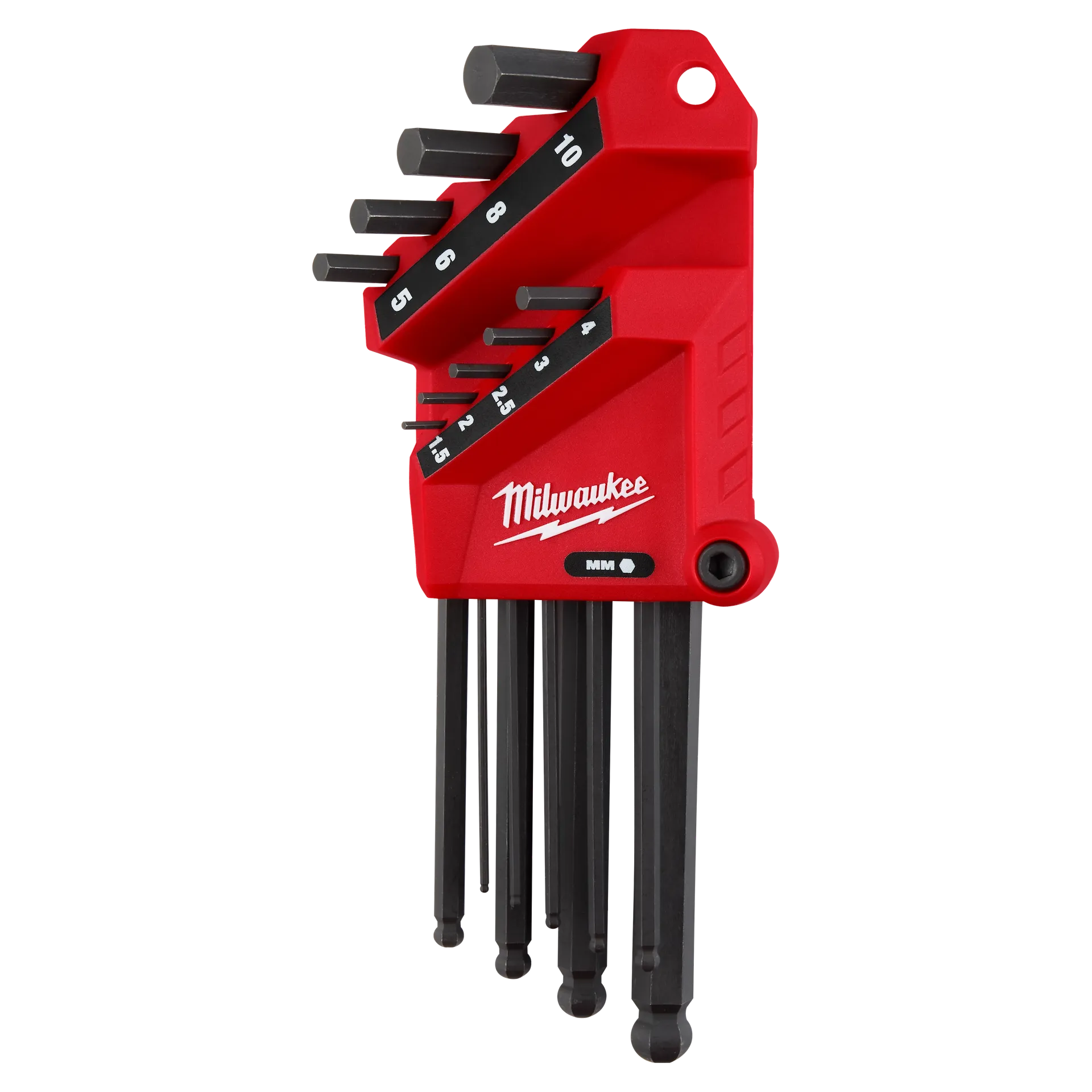 Milwaukee 48-22-2186 - 9-Key Ball End L-Style Hex Key Set - Metric