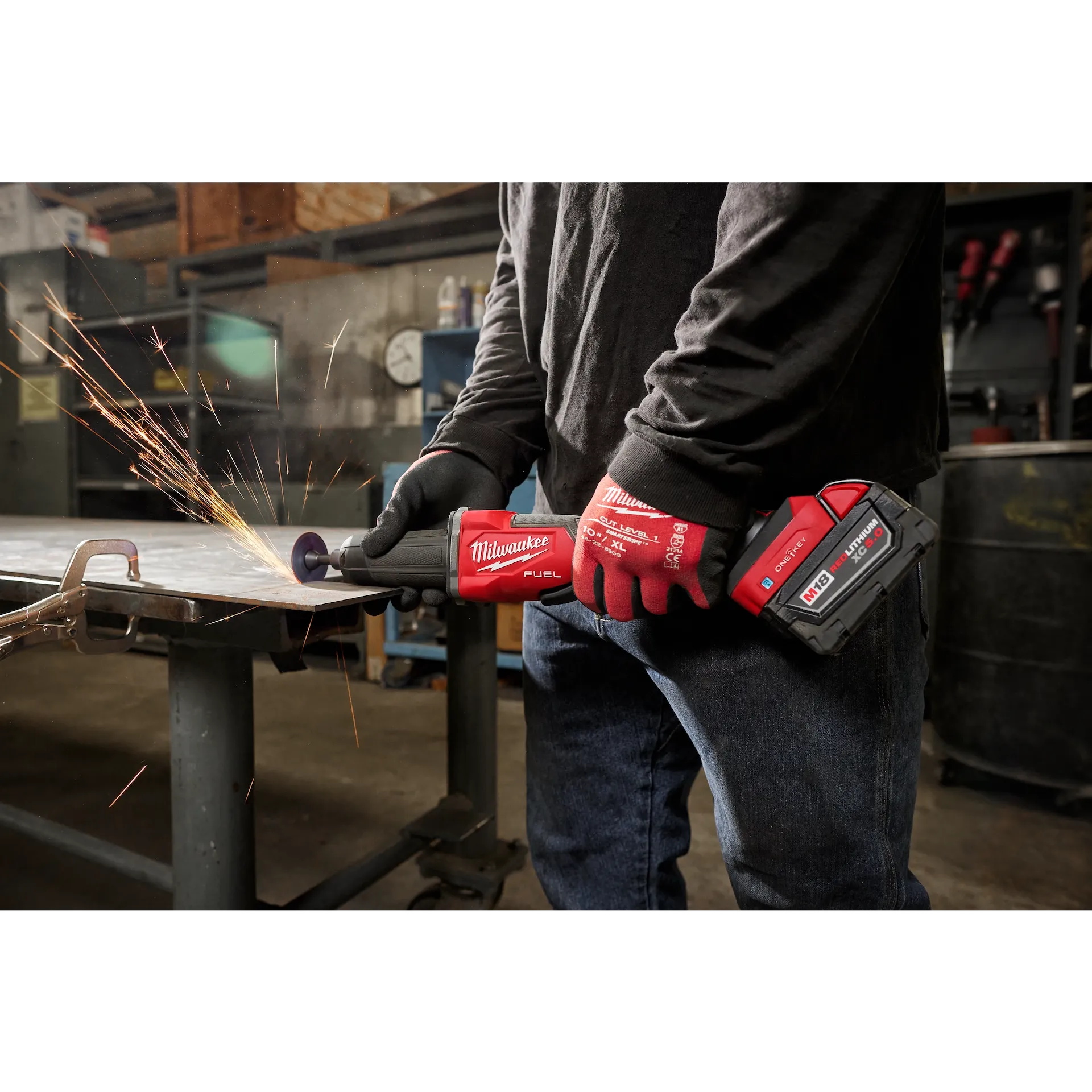 Milwaukee 2984-20 - M18 FUEL™ Variable Speed, Braking Die Grinder, Paddle Switch w/ ONE-KEY™