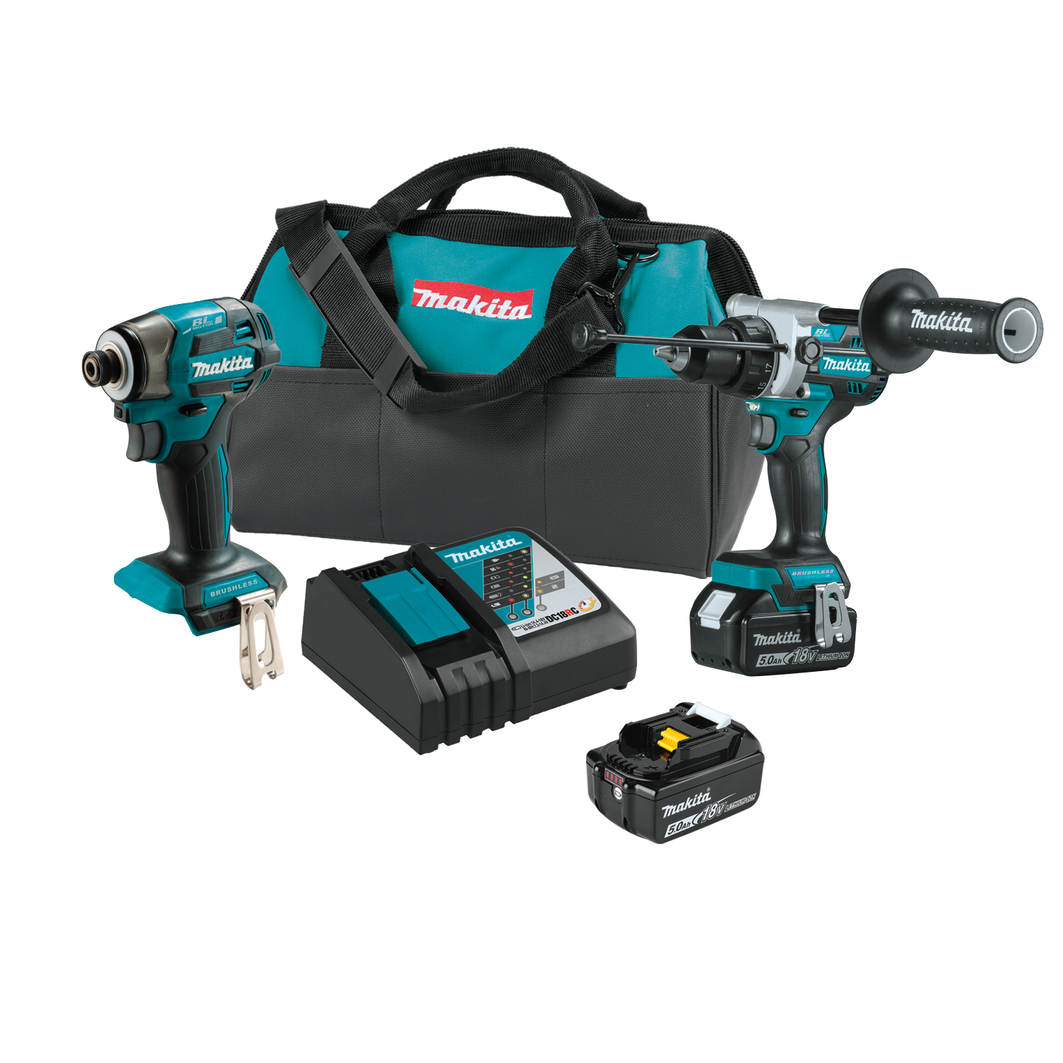 Makita XT297T - 18V LXT® Lithium‑Ion Brushless Cordless 2‑Pc. Combo Kit (5.0Ah)