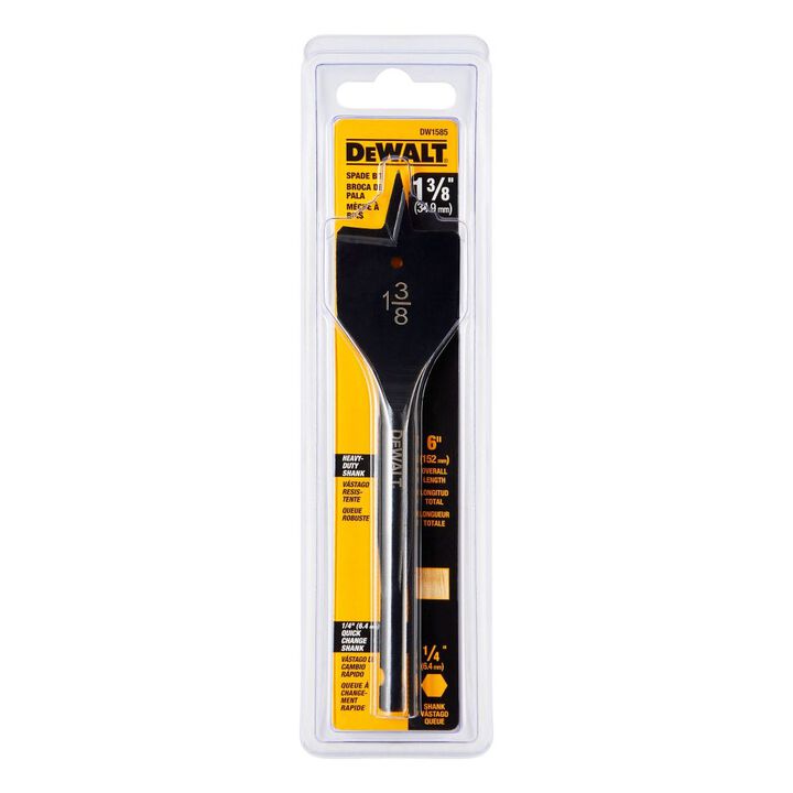 DeWalt DW1585 - 1-3/8 X 6 WOOD BORING BIT