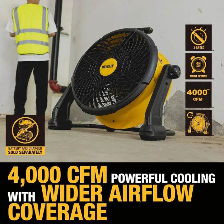 DEWALT DXF1850B - 18" 20V AC/DC 4000 CFM Drum Fan