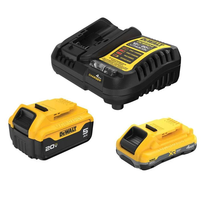DeWalt DCB245-2C - 20V MAX Starter Kit with 4.0 Ah and 5.0 Ah Batteries and Charger