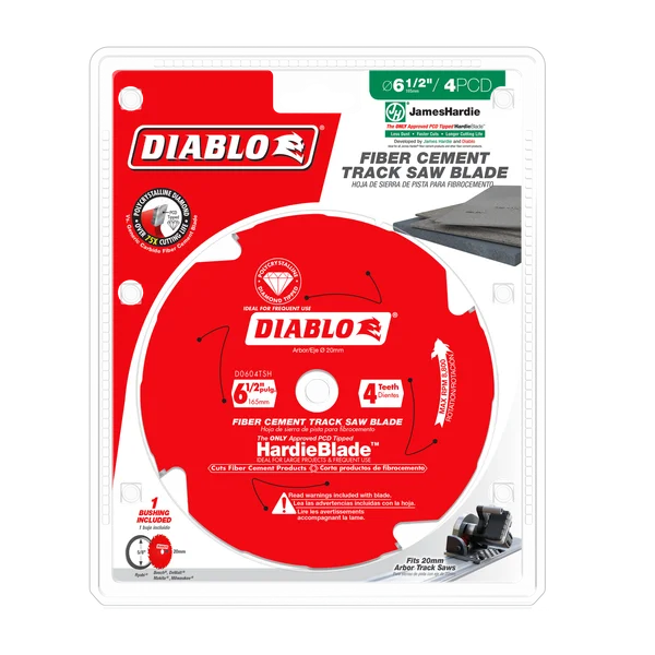 Diablo D0604TSH - 6-1/2" 4-Teeth Track Saw Blade for JamesHardie™ and Fiber Cement