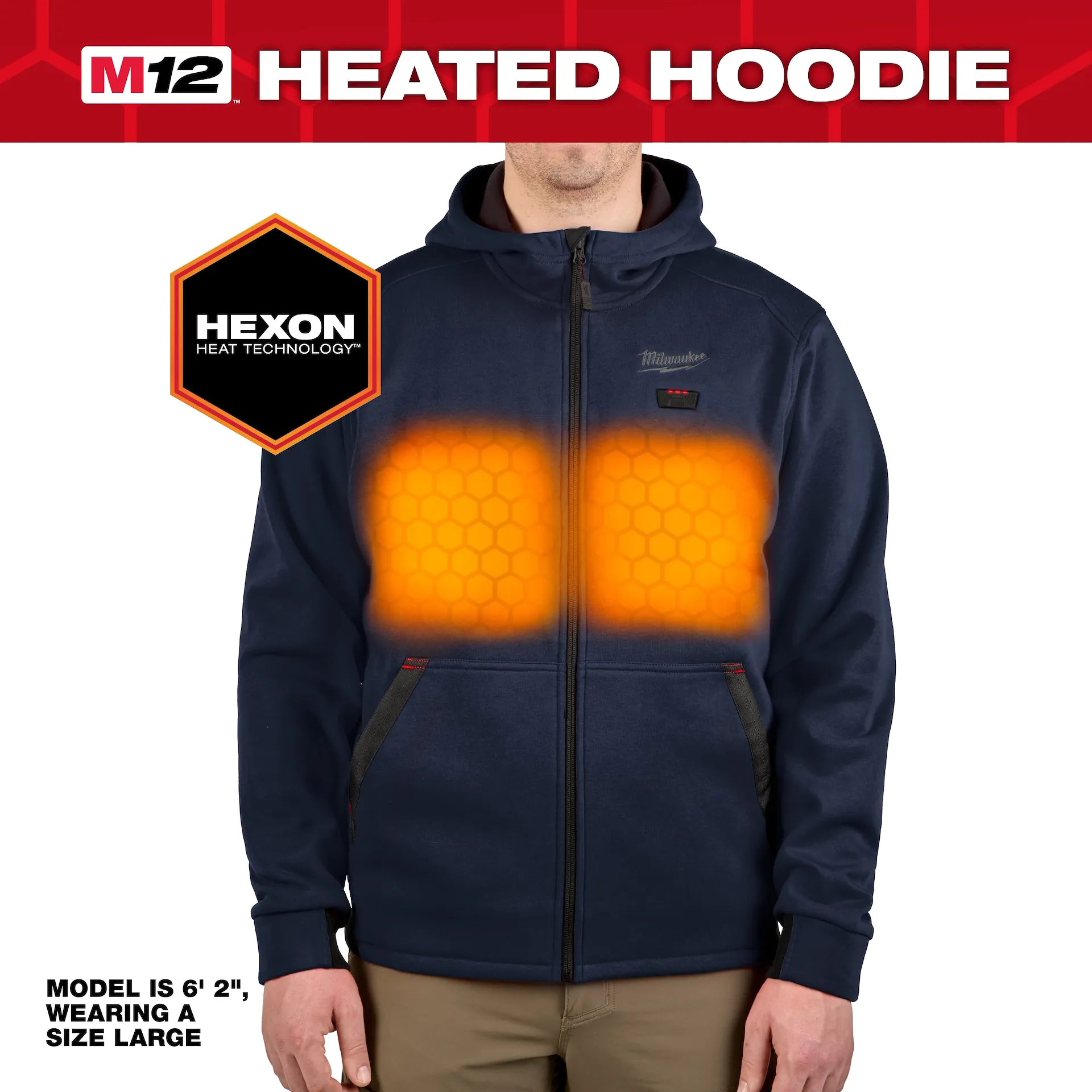 Milwaukee Men's Blue Heated Jacket