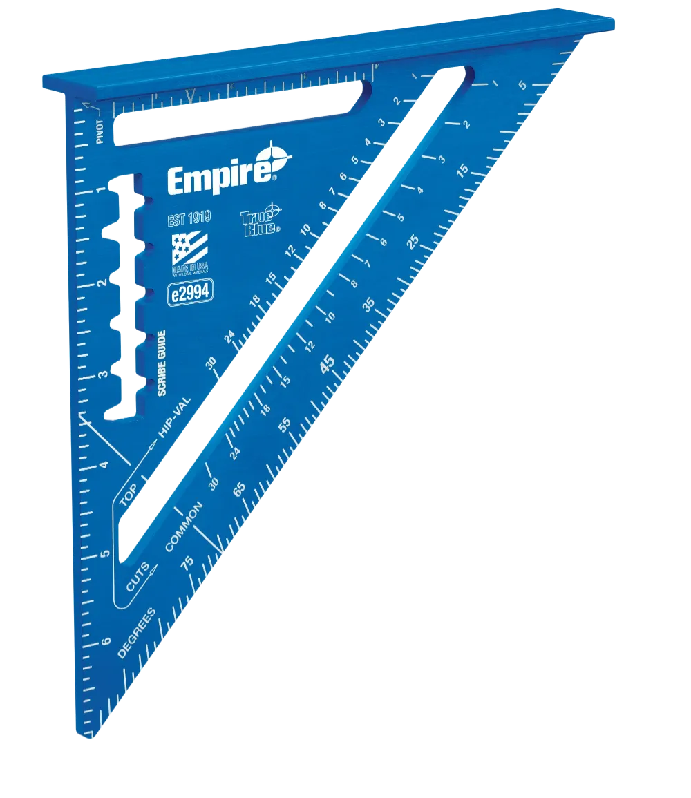 EMPIRE E2994 - 7" TRUE BLUE Laser Etched Rafter Square