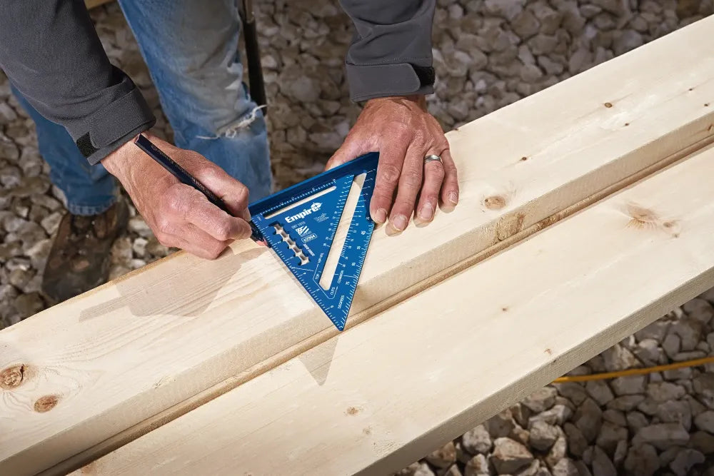 EMPIRE E2994 - 7" TRUE BLUE Laser Etched Rafter Square