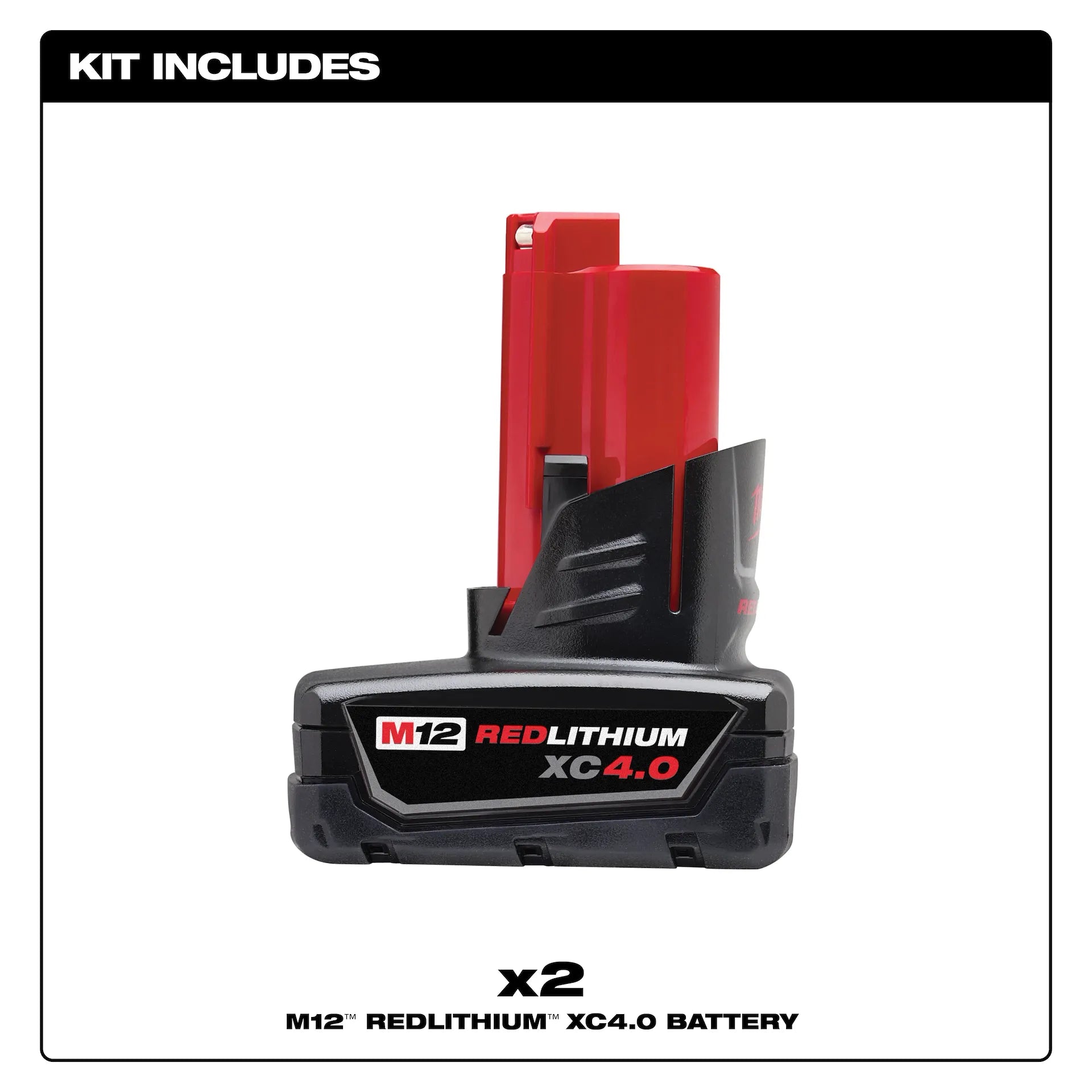 Milwaukee 48-11-2442 - M12™ REDLITHIUM™ XC4.0 Battery Two Pack