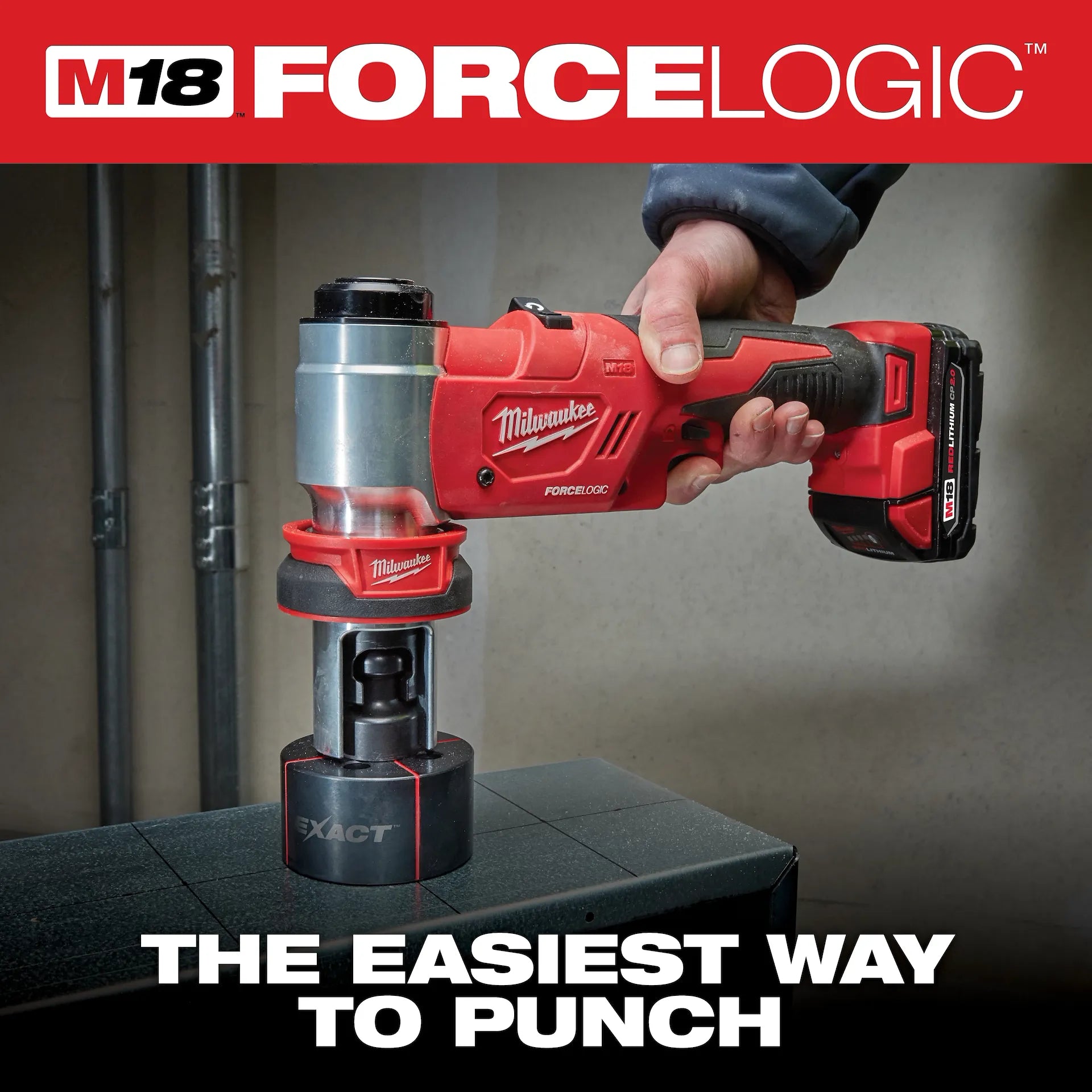 Milwaukee 2677-04 - M18™ FORCE LOGIC™ 6T Knockout Tool 1/2" - 4"
