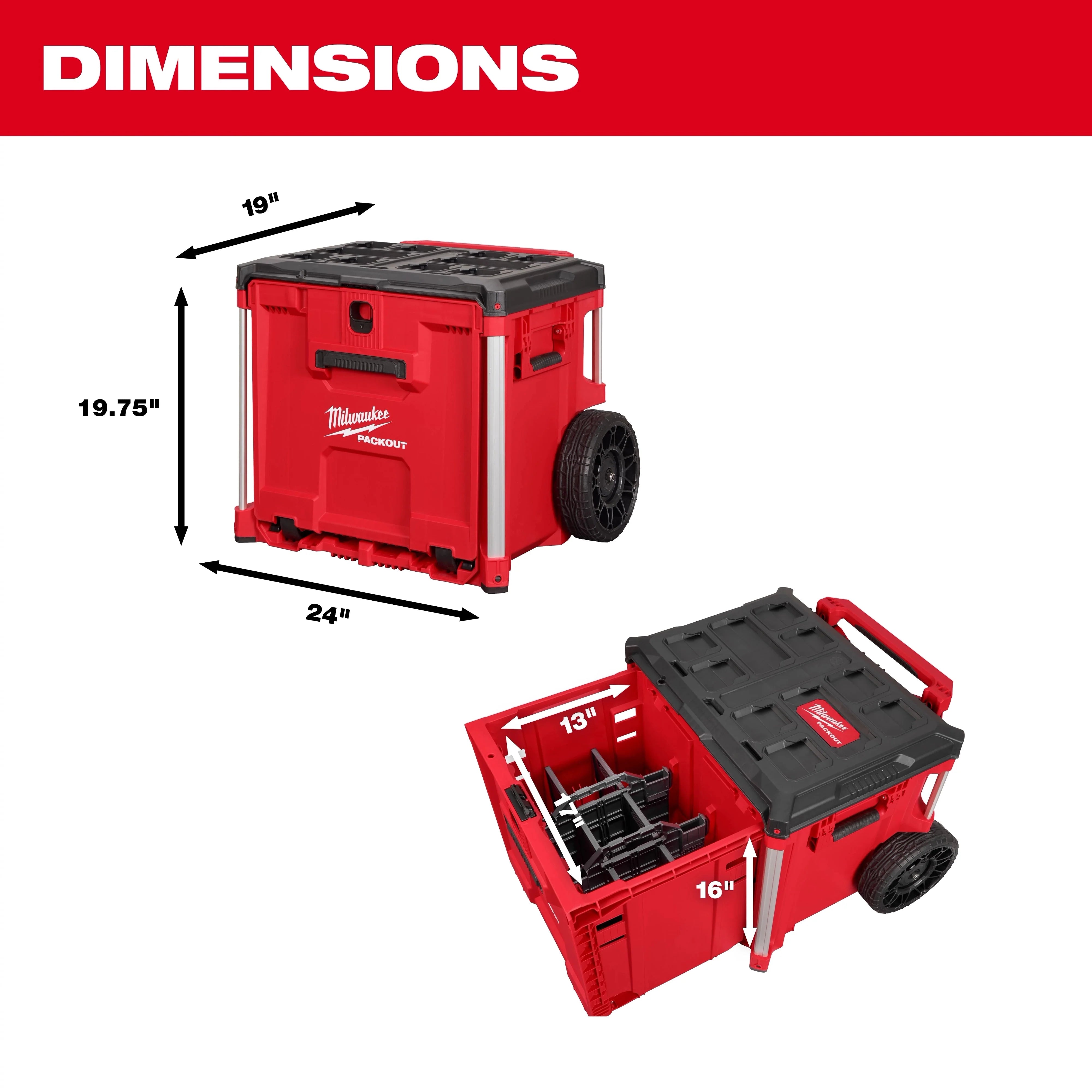 Milwaukee - 48-22-8420 - PACKOUT™ Rolling Drawer Tool Box MILWAUKEE