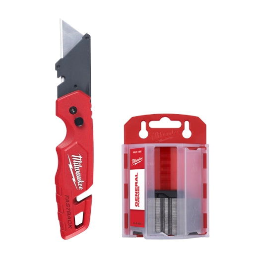 Milwaukee 48-22-1504 - FASTBACK Folding Utility Knife with Blade Storage and 50pc Blades