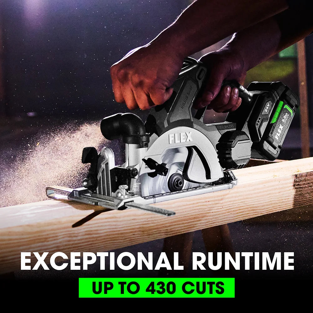 FLEX FX2131A-Z - 24V 6-1/2" In-Line Circular Saw