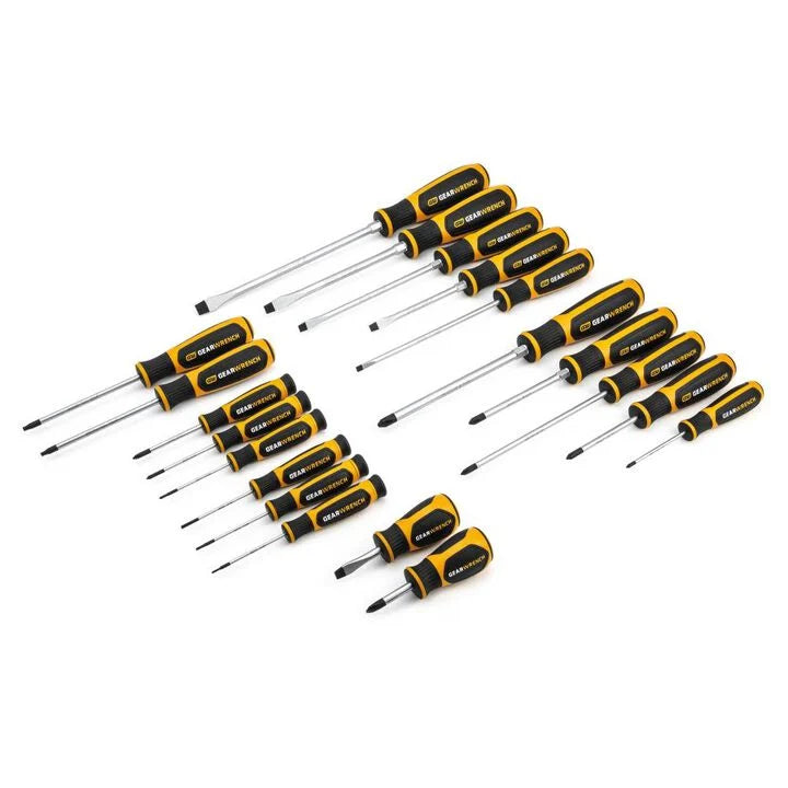 Gearwrench 80066H - 20 Pc Phillips/Slotted/Torx Dual Material Screwdriver Set