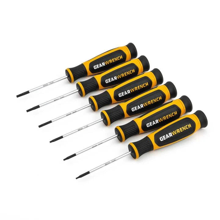 Gearwrench 80056H - 6 Pc Torx Mini Dual Material Screwdriver Set