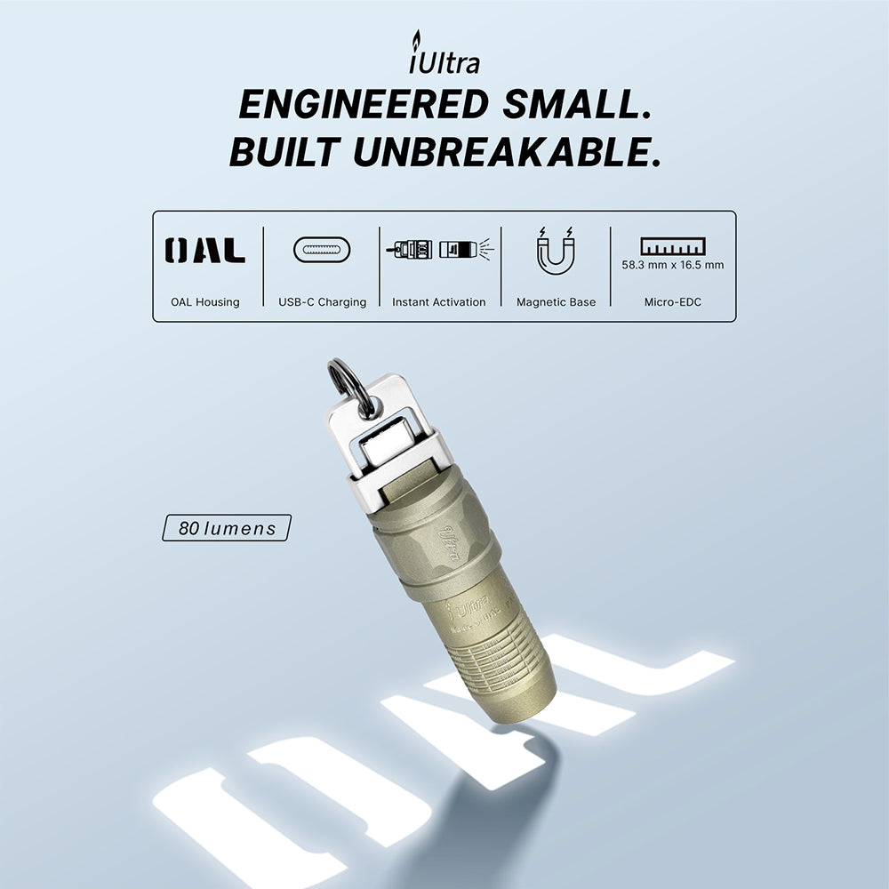 Olight iUltra OAL Magnetic Rechargeable Keychain Flashlight