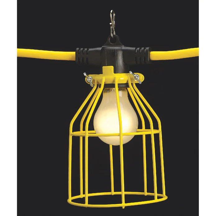PRIME LSUGM835 - 100ft 12/3 SJTW 10-Bulb Light String w/Metal Cages