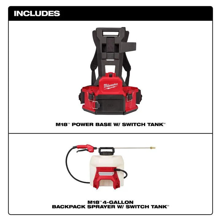 Milwaukee 3019-20PS - M18 4-Gallon Backpack Sprayer w/ SWITCH TANK