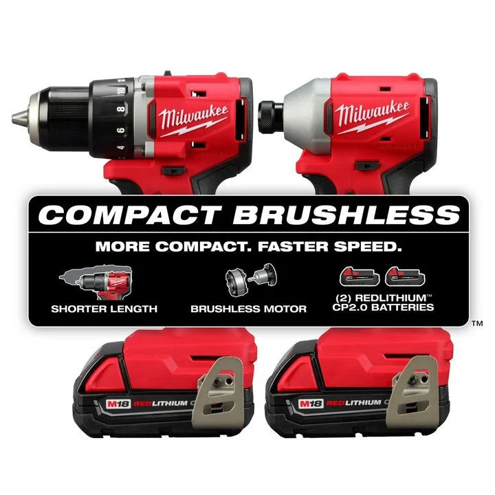 Milwaukee 3692-22CT - Milwaukee M18 Compact 2-Tool Combo Kit