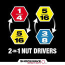 Milwaukee 49-66-4565 - SHOCKWAVE Impact Duty QUIK-CLEAR 2-in-1 Magnetic Nut Driver Set 2 Piece