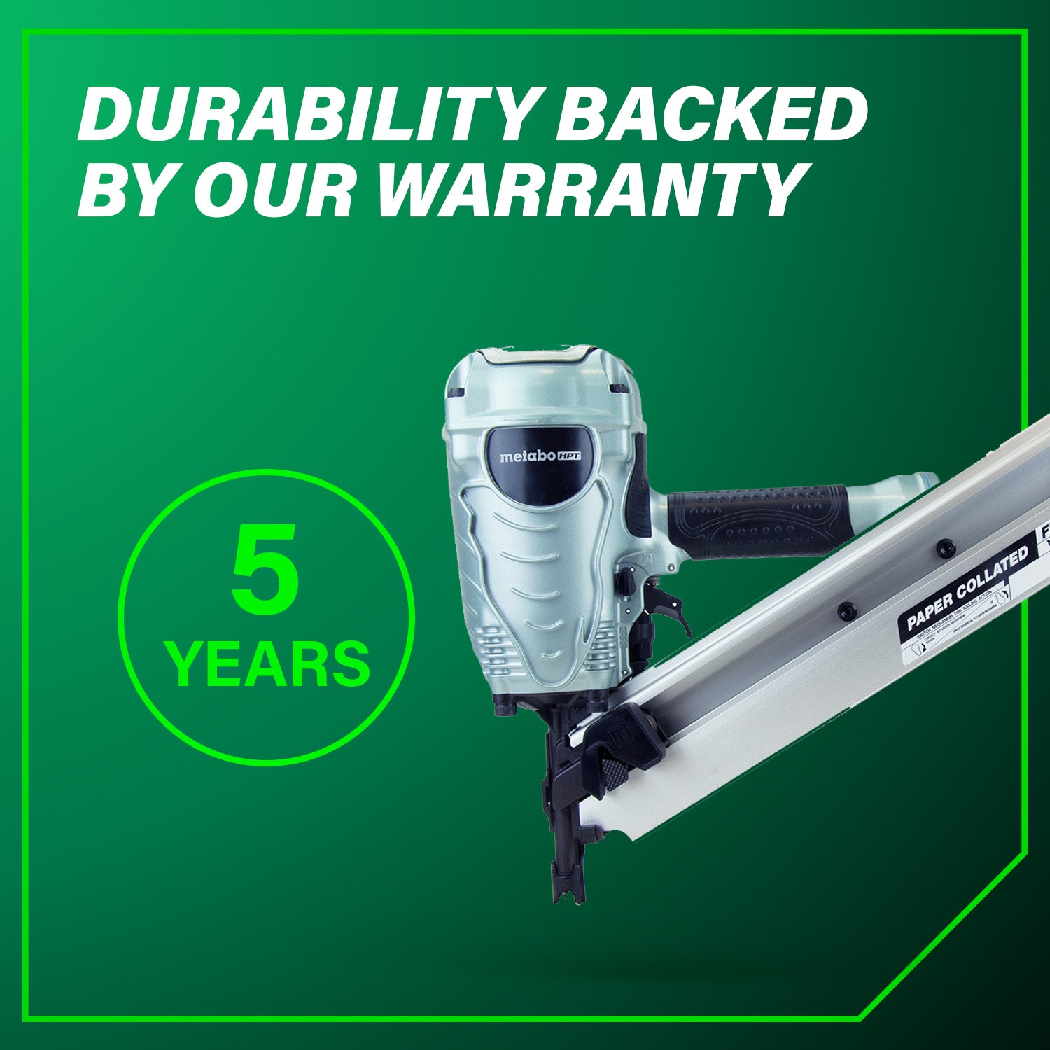 METABO HPT NR90ADS1M - 3-1/2 Inch 30° Paper Collated Framing Nailer