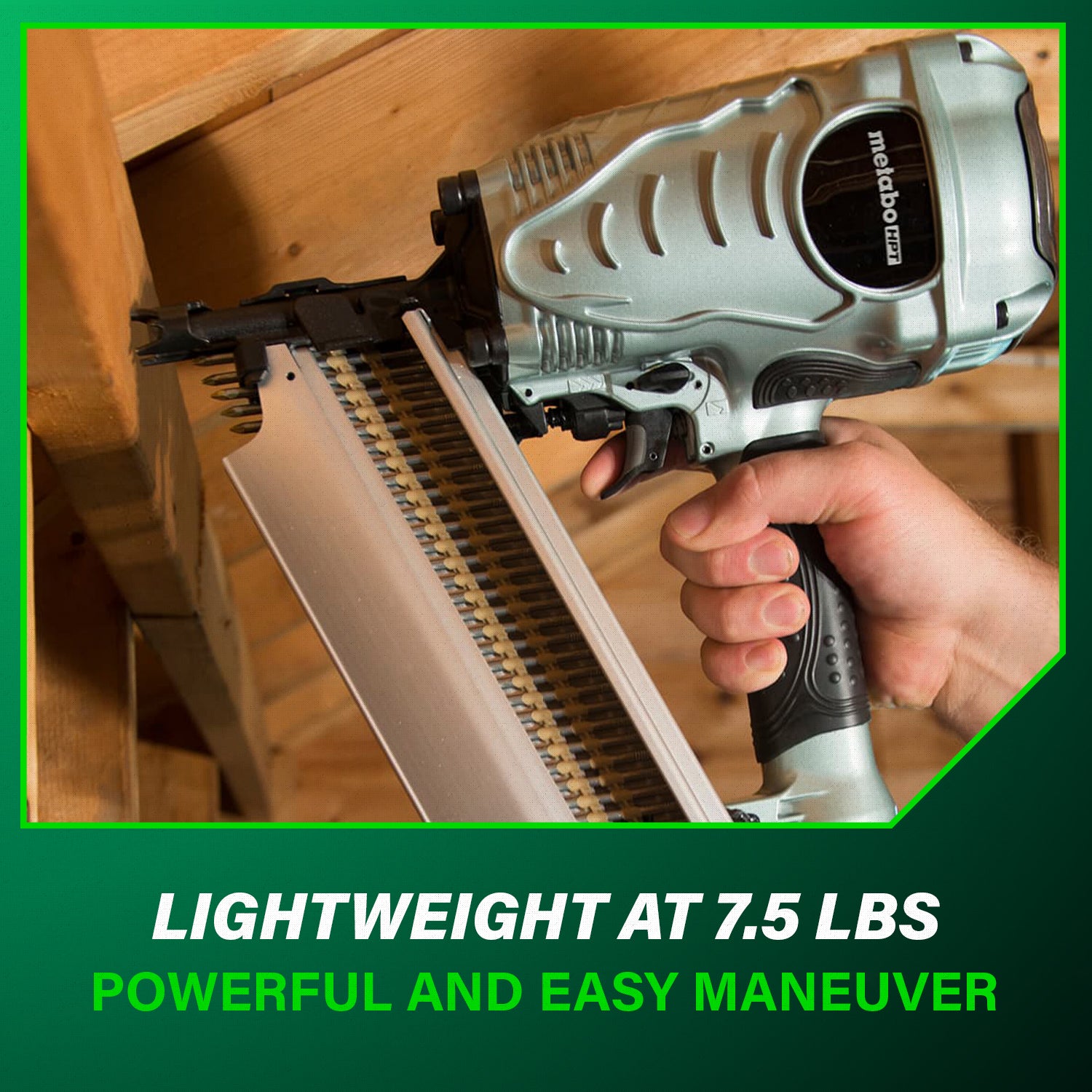 METABO HPT NR90AES1M - 21 Degree Plastic Collated 3-1/2 Inch Framing Nailer