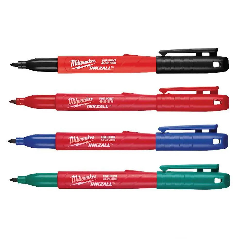 Milwaukee 48-22-3106 - INKZALL™ Fine Point Colored Markers (4 Pack)