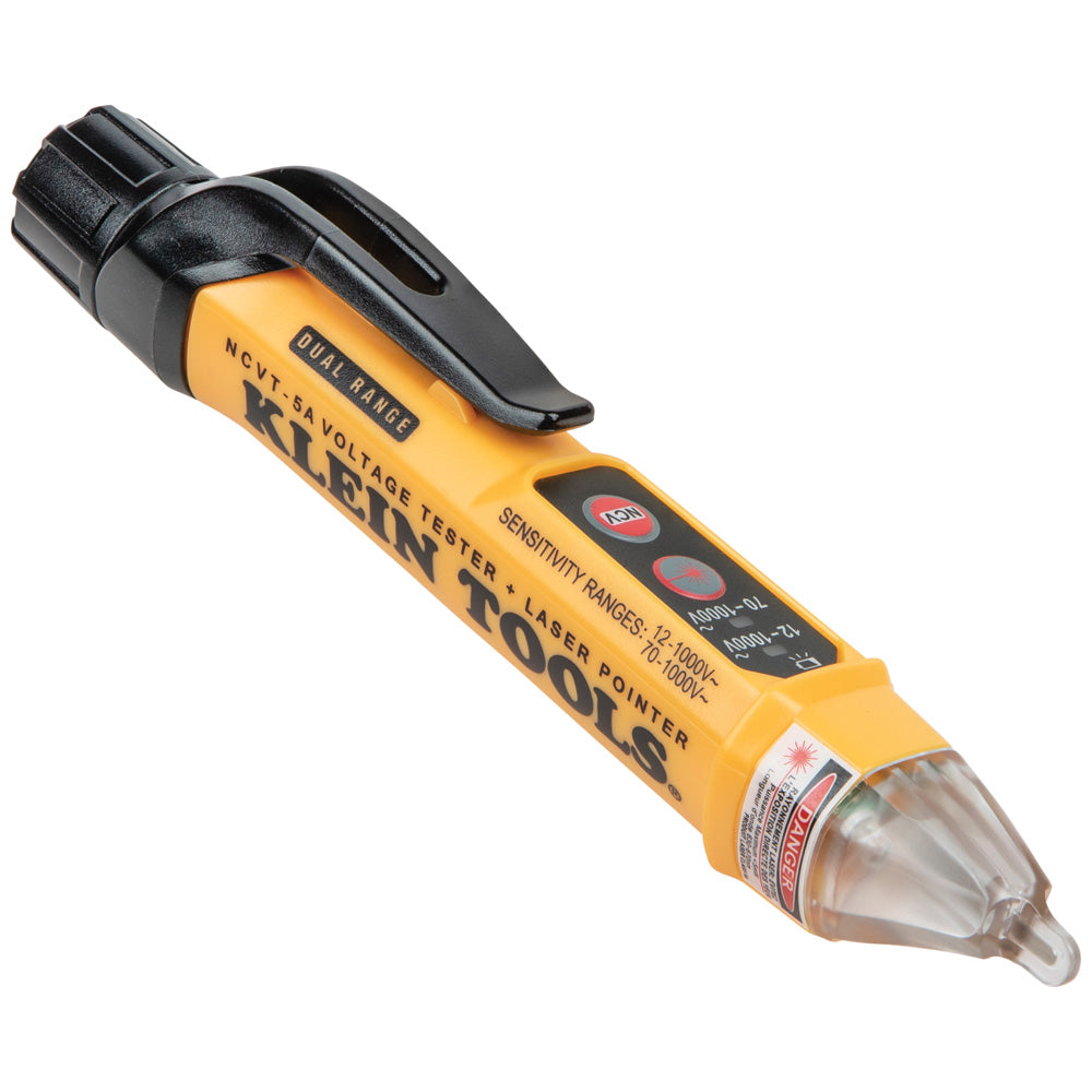 KLEIN KLE-NCVT-5A - Non-Contact Voltage Tester Pen, Dual Range, with Laser Pointer