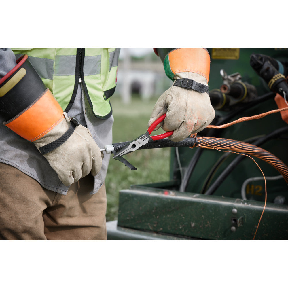 Milwaukee MT505 - 8" Long Nose Dipped Grip Pliers (USA) - Wise Line Tools