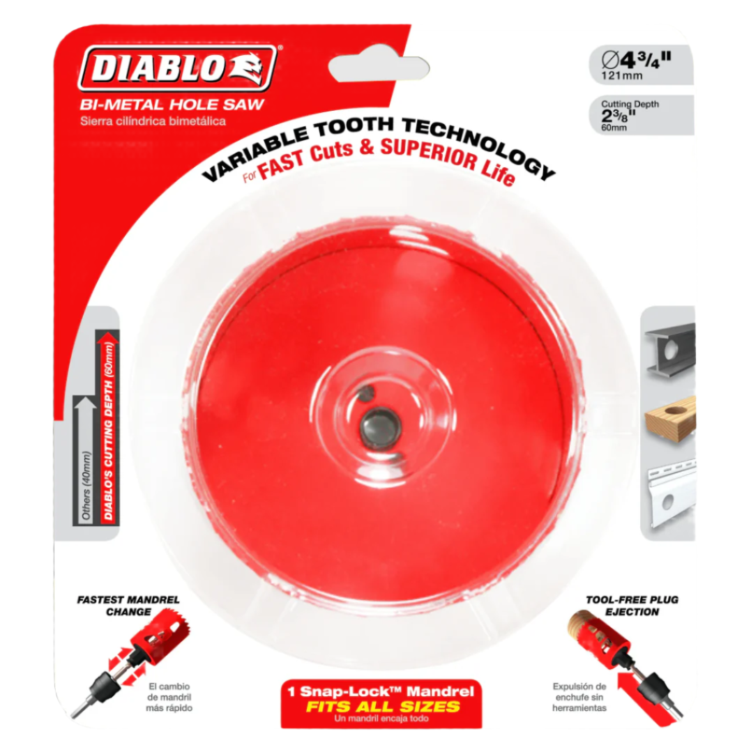 DIABLO DHS4750 - 4‑3/4" Hole Saw