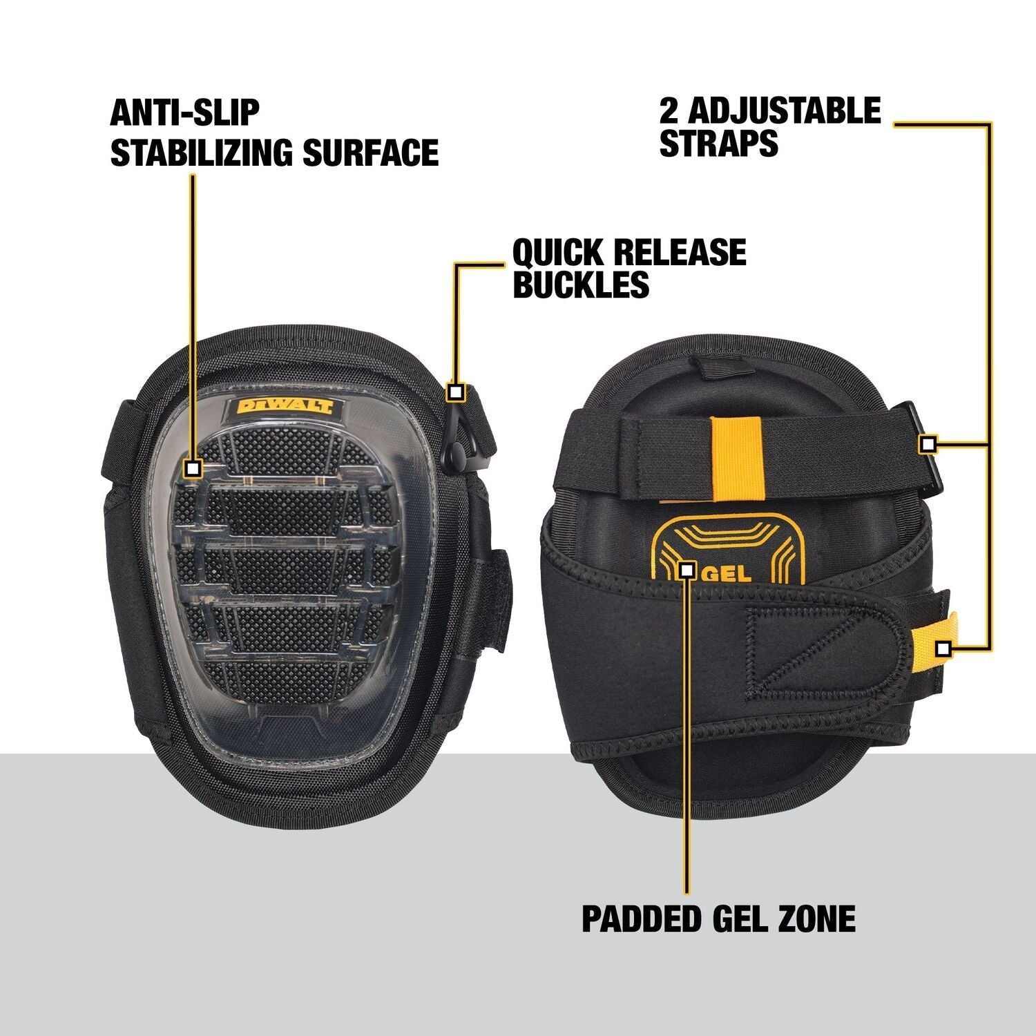 DEWALT DWST590012-Stabilizing Knee Pads with Gel