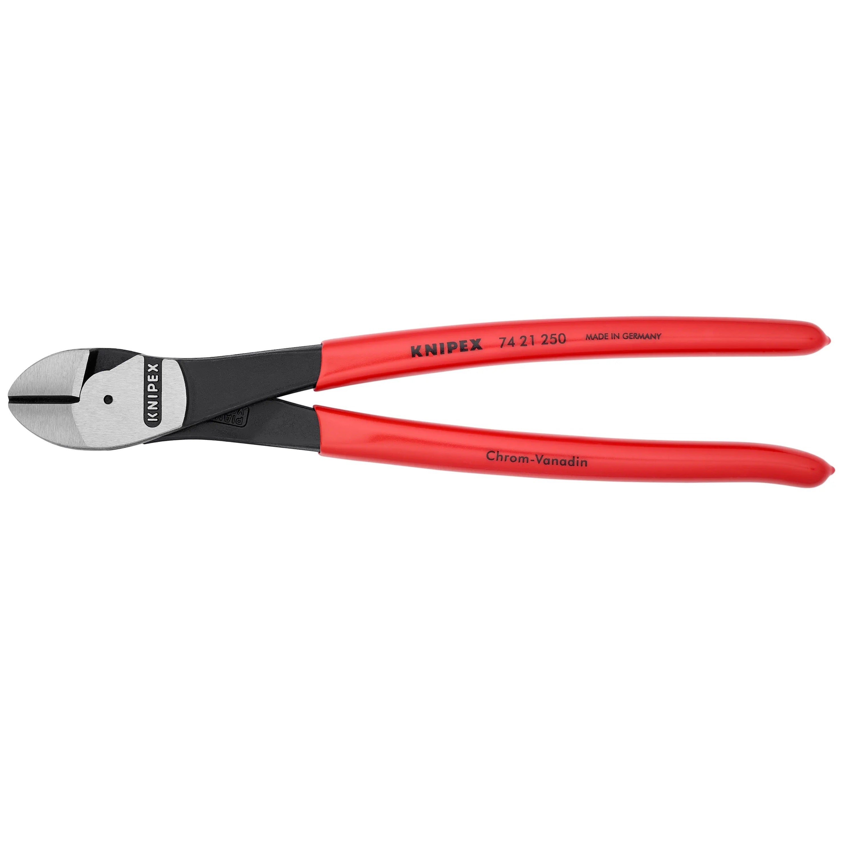 KNIPEX 7421250SBA - 10" High Leverage 12° Angled Diagonal Cutters