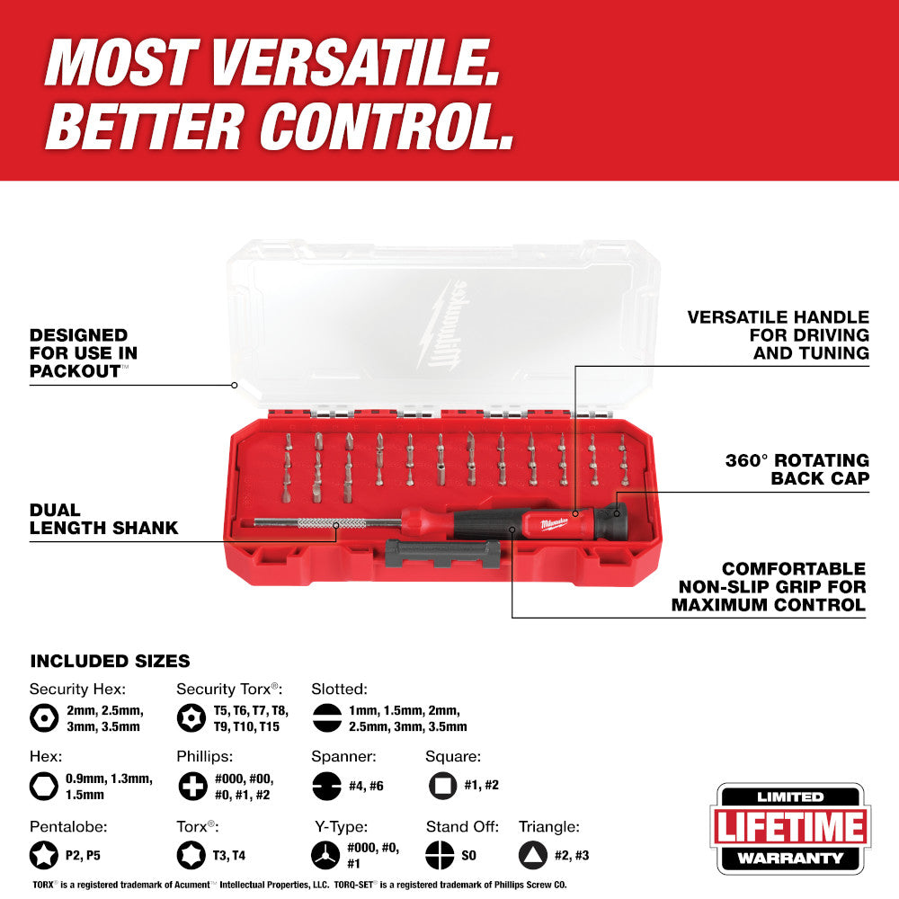 Milwaukee 48-22-2935 - 39-in-1 Precision Multi-Bit Screwdriver