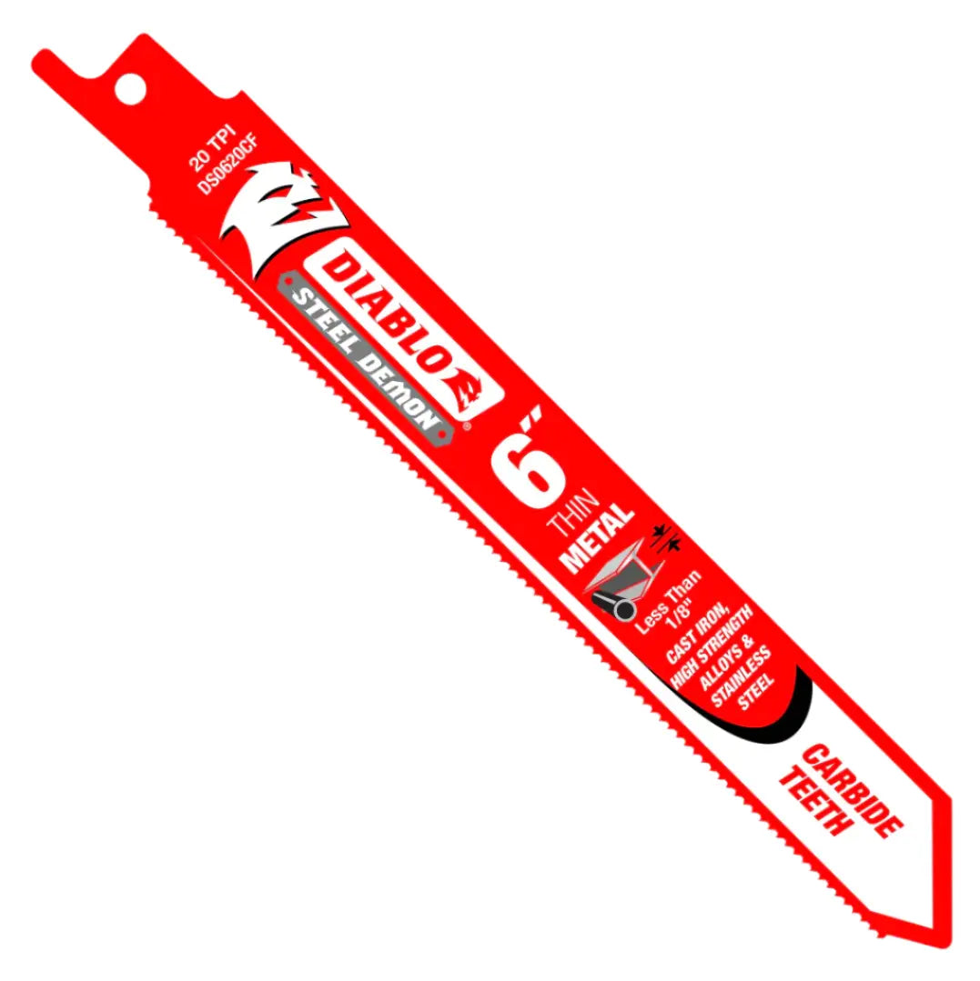 Diablo DS0620CF - 6 in 20TPI Steel Demon Carbide Strip Metal Cutting Reciprocating Saw Blade