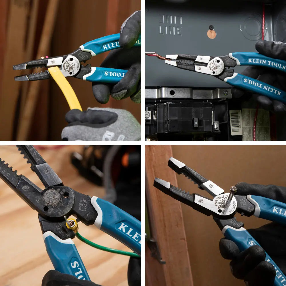 KLEIN KLE-K12065CR - Klein-Kurve® Heavy-Duty Wire Stripper / Cutter / Crimper Multi Tool, 8-20 AWG